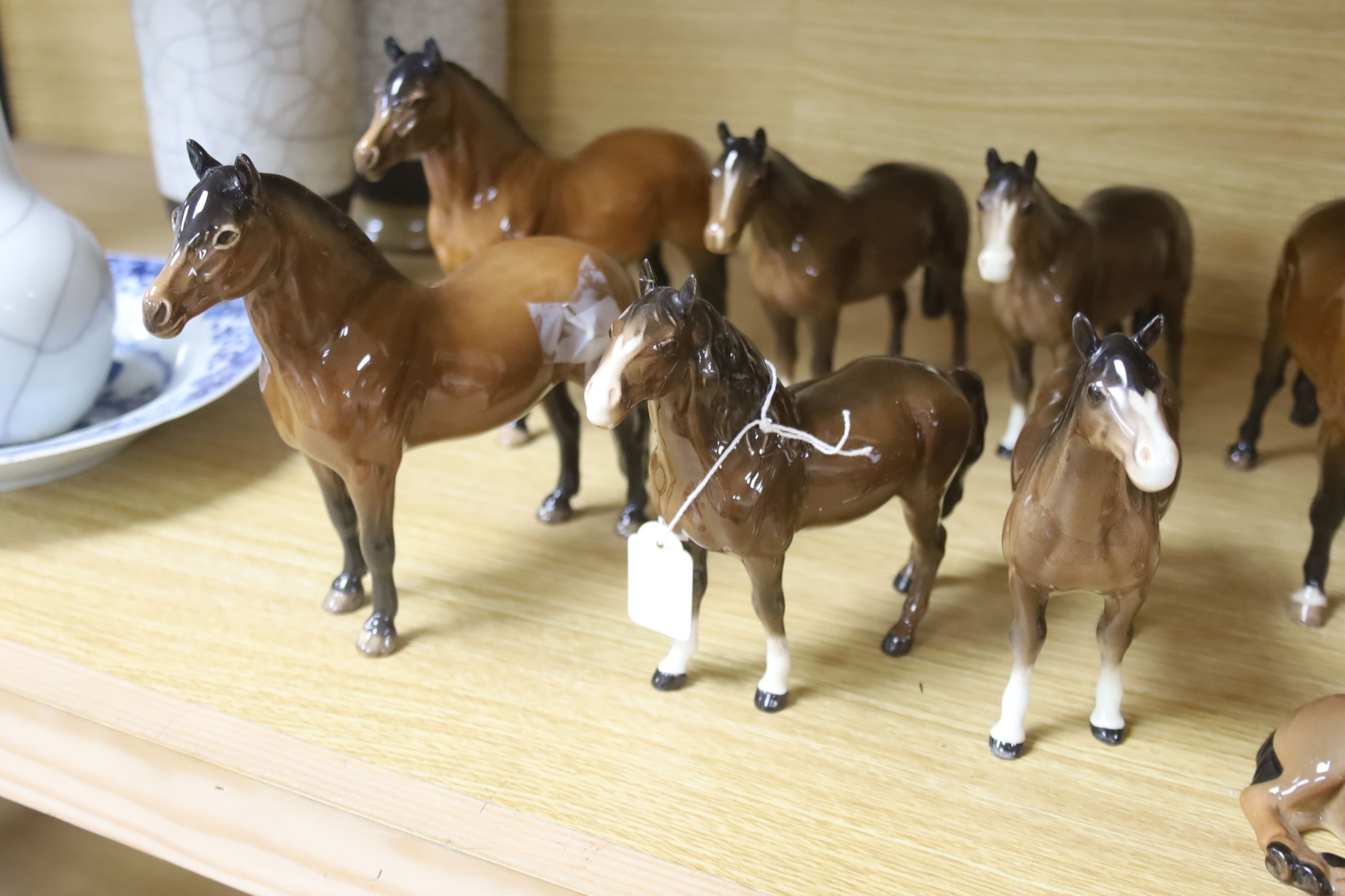 Eight various Beswick horses